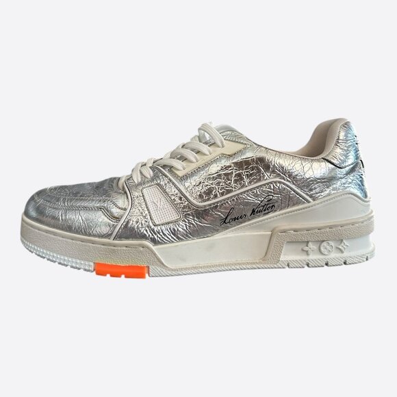 Louis Vuitton Silver & Orange Trainers - Picture 3 of 8